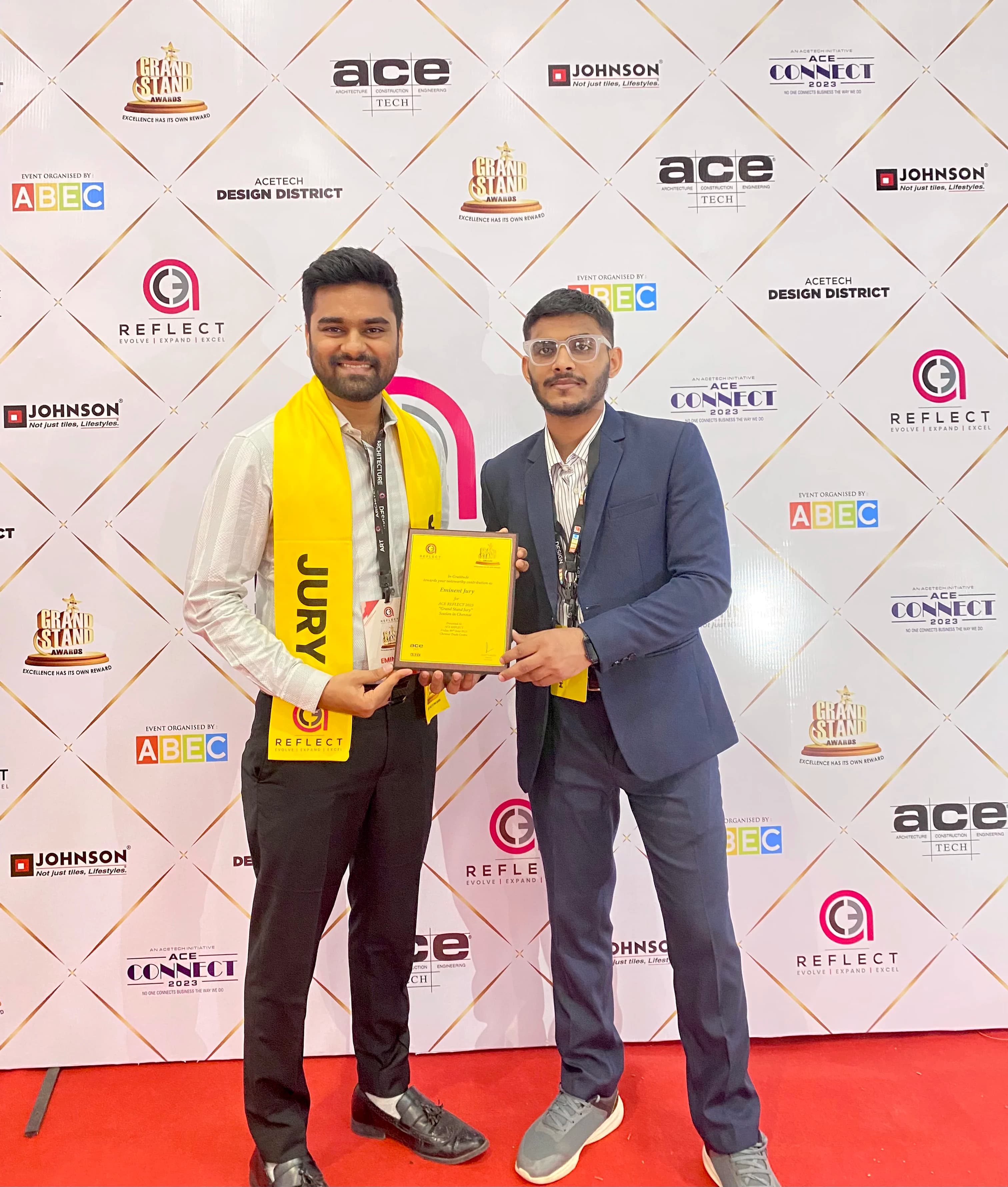 Dikshit Badolla awarded as an Eminent Jury at ACE Tech Exhibition.